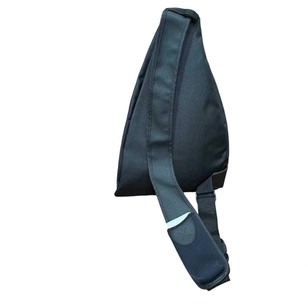 Ballistic Nylon Black Sling Crossbody Triangular Bag backpack single strap